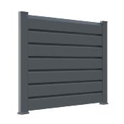 Kit clôture PVC couleur gris