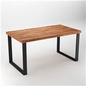 Jeu pieds rectangulaires Square table larg. 800mm Acier noir