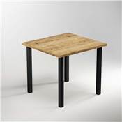 Lot 4 pieds table carrés 50x50mm Acier noir