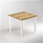 Pieds carrés cadre table 50x50mm 750x750mm Acier blanc