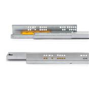 Jeu coulisses invisibles Silver coulisse sortie totale push prof. 450mm Acier Zingué