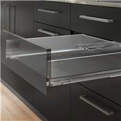 Tiroir ext. Vertex réglages 3D haut. 93mm 40kg prof. 450mm Acier Anthracite
