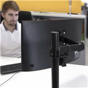 Supports écrans table inclinables pivotants 360° simples acier peints noir