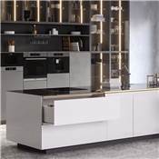 Tiroir ext. Vertex Push Synchro réglages 3D haut. 178mm 40kg prof. 450mm Acier blanc