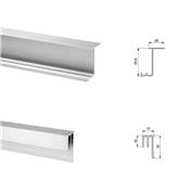 Kit Neco 2 portes coulissantes fermeture soupleKit quincaillerie penderie ép. 16mm Gris