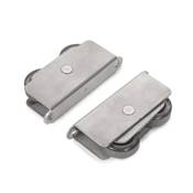 Kit quincaillerie porte coulissante bois Wall fermeture souple Acier alu. plastique
