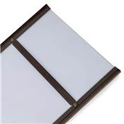 Miroir extractible l'intérieur l'armoire moka Acier plastique Verre.