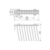 Porte-pantalons Self montage latéral armoire Gauche Chromé Acier plastique alu