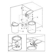 Poubelle cuisine sous évier ouverture automatique bac 13 litres