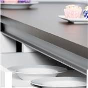 Kit 2 profils supérieurs Gola meubles cuisine long. 2,35m accessoires alu. blanc.