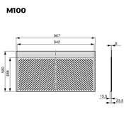 Protecteurs fond de meuble Sink M100 967x580mm ép. la planchet 16mm découpable Anthracite