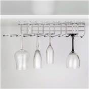 Porte-verres meubles Supra 5 rangées long. 320mm Acier Chromé