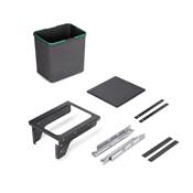 bac tri sélectif fixation latérale sur meuble cuisine Recycle 1x35L Acier plastique Anthracite
