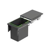 bac tri sélectif fixation latérale sur meuble cuisine Recycle 1x35L Acier plastique Anthracite