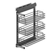 Chariot extractible TitaneStar fermeture amortie mod. 400mm acier Anthracite