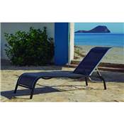 2 Bains de soleil avec Coussins, anthracite tissus gris foncé, LEOP