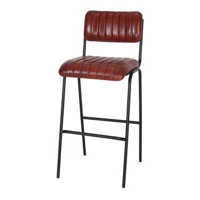 Lot 2 Tabourets hauts style industriel marron