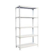 Étagère en métal blanc 5 étagères charge 200 kgs dim.2000x1100x500mm sans vis