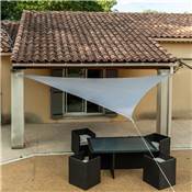 Voile d'ombrage triangulaire taupe 160g/m2 dim.3,6x3,6x3,6m
