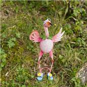 Flamant rose solair décoration jardin 1 led couleur hauteur 48.5cm