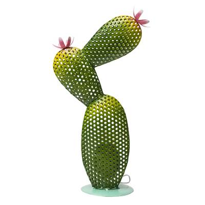 Cactus solaire décoration jardin 6 led hauteur hauteur 37.5cm vert