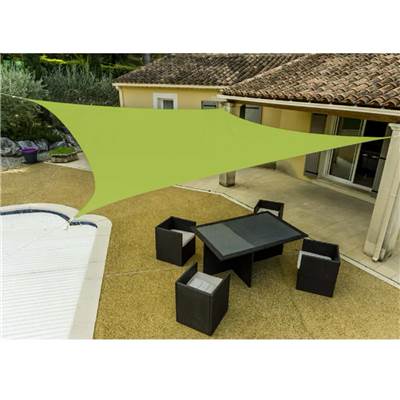 Voile d'ombrage carré vert anis 160g/m2 dim.3,6x3,6m
