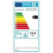 Cheminée à bois en acier, 3 cotés vitrés, bûcher inférieur 15 Kw