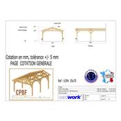 Abri Deux Pentes Adossé, Bois DOUGLAS Français,