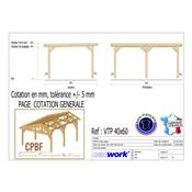 Abri, carport Toit Plat, Bois DOUGLAS Français