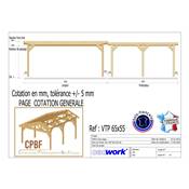 Abri, carport Toit Plat, Bois DOUGLAS Français