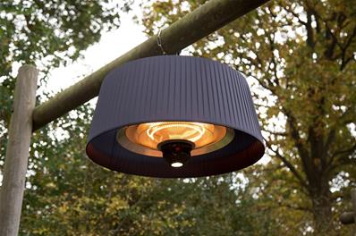 Chauffage infrarouge lustre 1800 w 6m2 noir