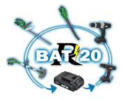 Batterie 20v 2amp R-BAT20 pour PRBAT20-TH, PRBAT20-S, PRBAT20-CB