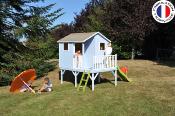 Cabane pour enfants sur pilotis SIXTINE,  Dim.360x240x260cm, âges 3 à 12 ans