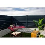 Kit clôture PVC couleur gris