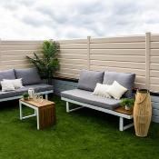 Kit clôture PVC couleur beige