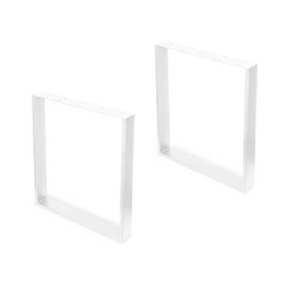 Jeu pieds rectangulaires Square table larg. 600mm Acier blanc