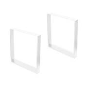 Jeu pieds rectangulaires Square table larg. 600mm Acier blanc