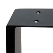 Jeu pieds rectangulaires Square table larg. 600mm Acier noir