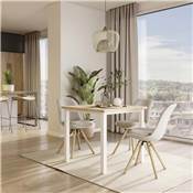 Pieds carrés cadre table 50x50mm 750x750mm Acier blanc