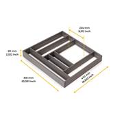 Organisateur tiroirs Alumount 600x500 alu. Anthracite