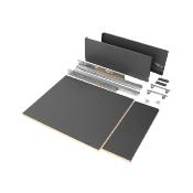 Kit tiroirs cuisine salle bains Vertex haut. 178mm panneaux inclus mod. 450mm Anthracite