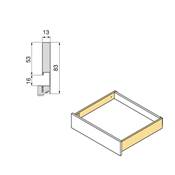 Tiroir ext. Vertex réglages 3D haut. 83mm 40kg prof. 450mm Acier blanc