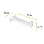 Jeu supports étagères bois Shelf droit tube carré Acier blanc