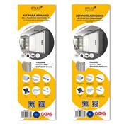 Kit ferrures Placard 90 2 portes coulissantes armoire f. souple profilé Vall ép. 19mm mat