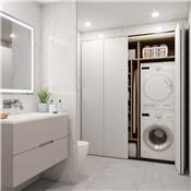 Kit quincaillerie 2 portes coulissantes pliantes armoire fermeture souple Twofold 4 coulisse