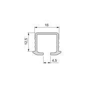 Kit ferrures 2 portes coulissantes armoire fermeture souple rails encastrés 2,35m Anodisé mat