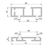 Système montage surface Flow 2 kit une armoire 2 portes coulissantes bois fermeture souple.