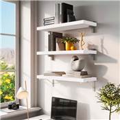 Plateaux étagères 600x200 blanc Bois