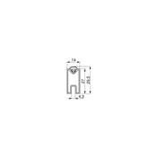 Kit fixation 4 étagères bois 1 tringle suspension 1m long Zero alu. Zamak plastique gris pierre