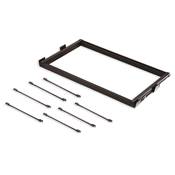 Kit 7 tringles pantalon cadre coulissage armoires Moka f. souple réglable mod. 800mm alu. Acier